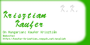 krisztian kaufer business card