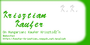 krisztian kaufer business card